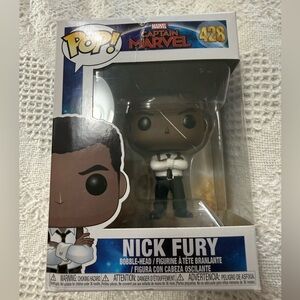 NIB Funko Pop! Captain Marvel Nick Fury Bobblehead 428